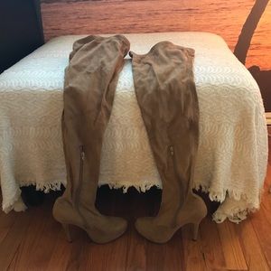 Suede Red bottom Over the Knee boots